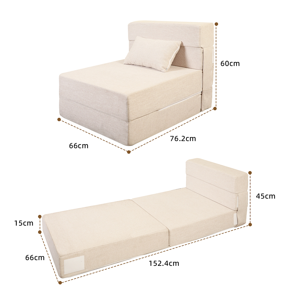 Weißes Klappsofa