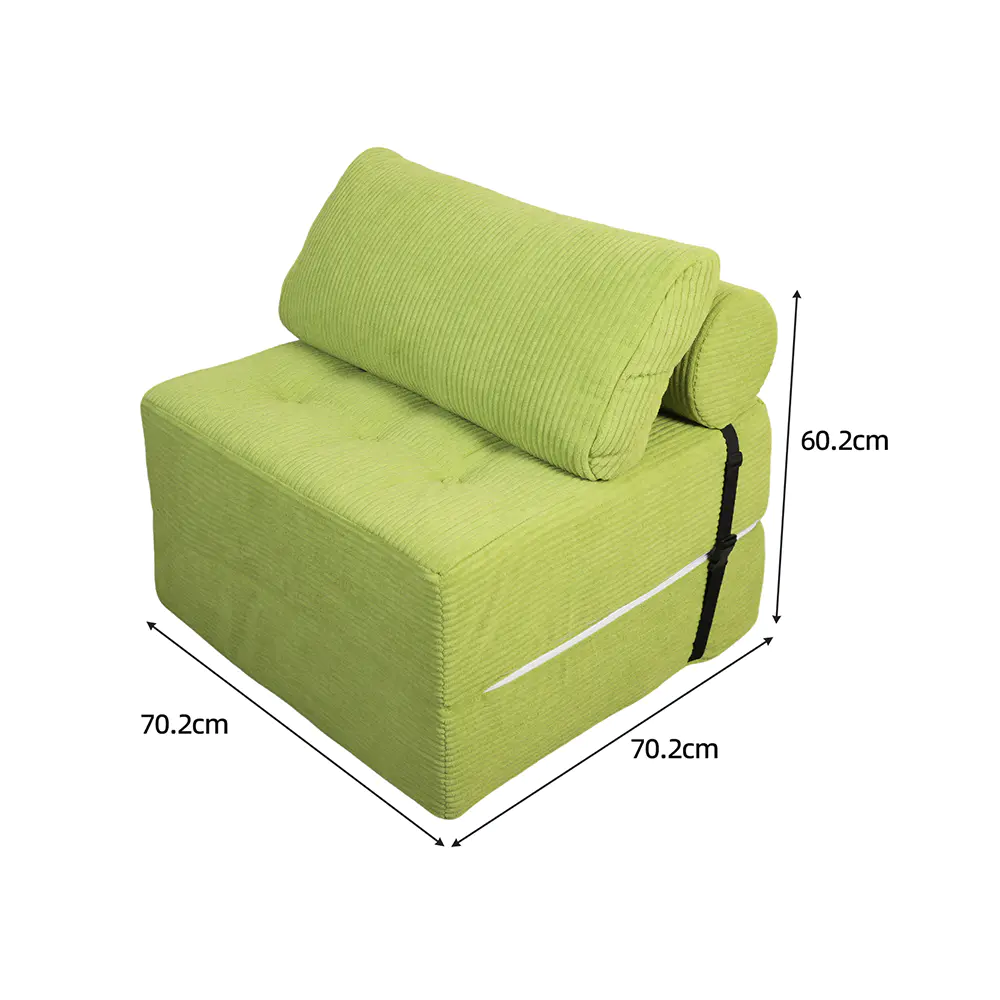 Grün gestreiftes Sofa mit Riemen