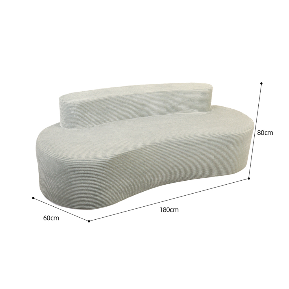 Graues Doppelsofa