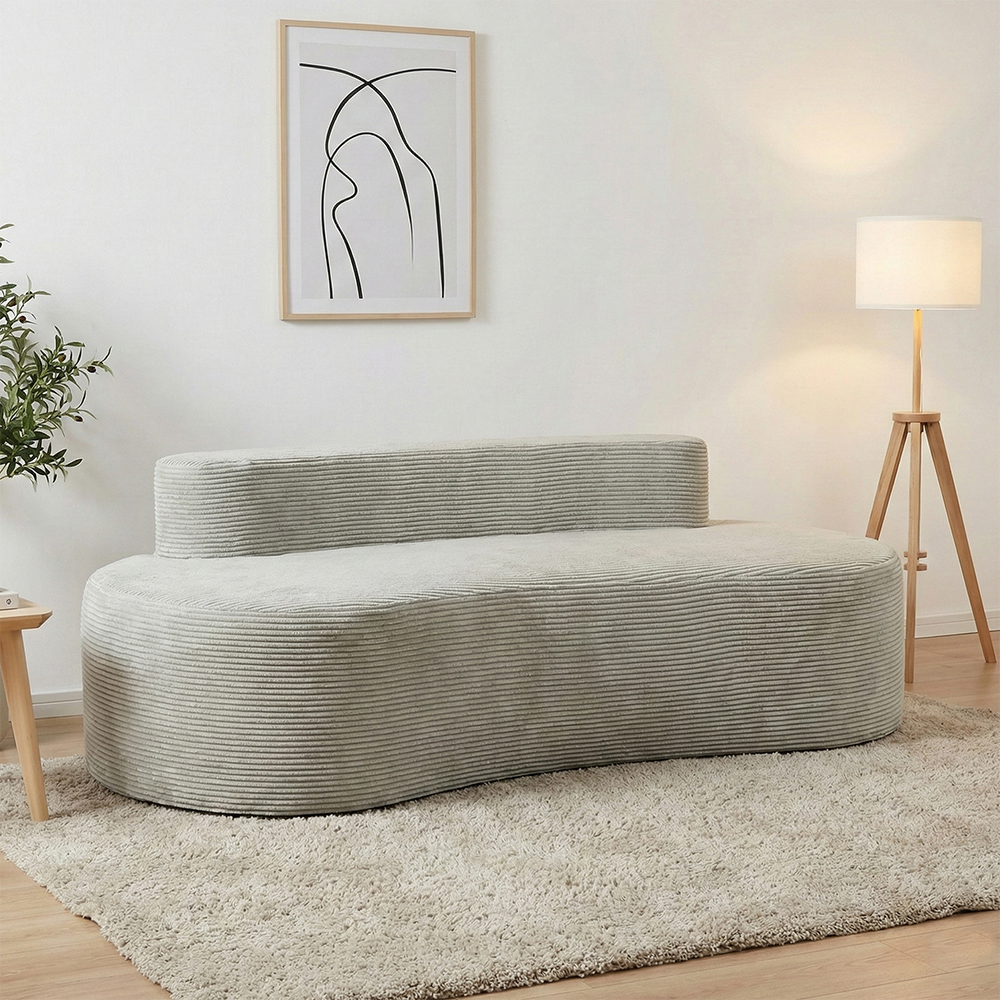 Graues Doppelsofa