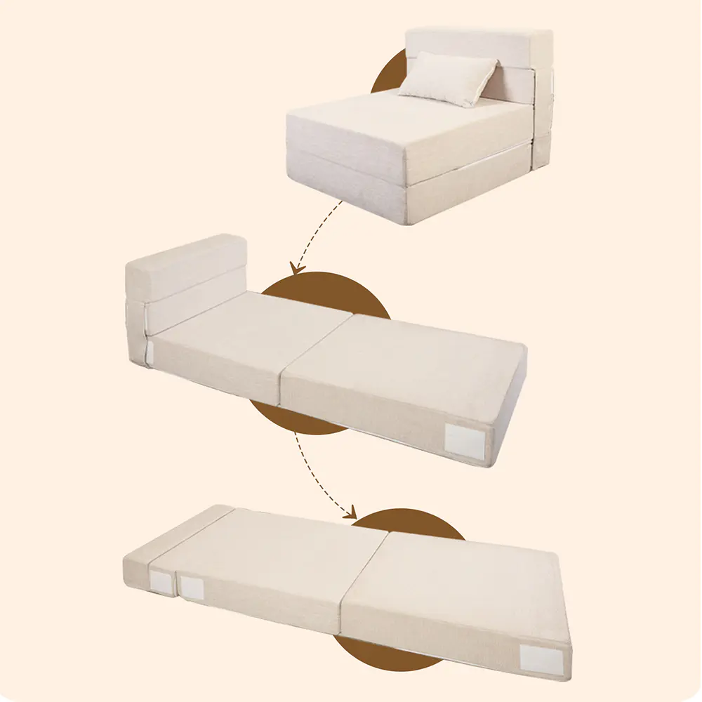 Weißes Klappsofa