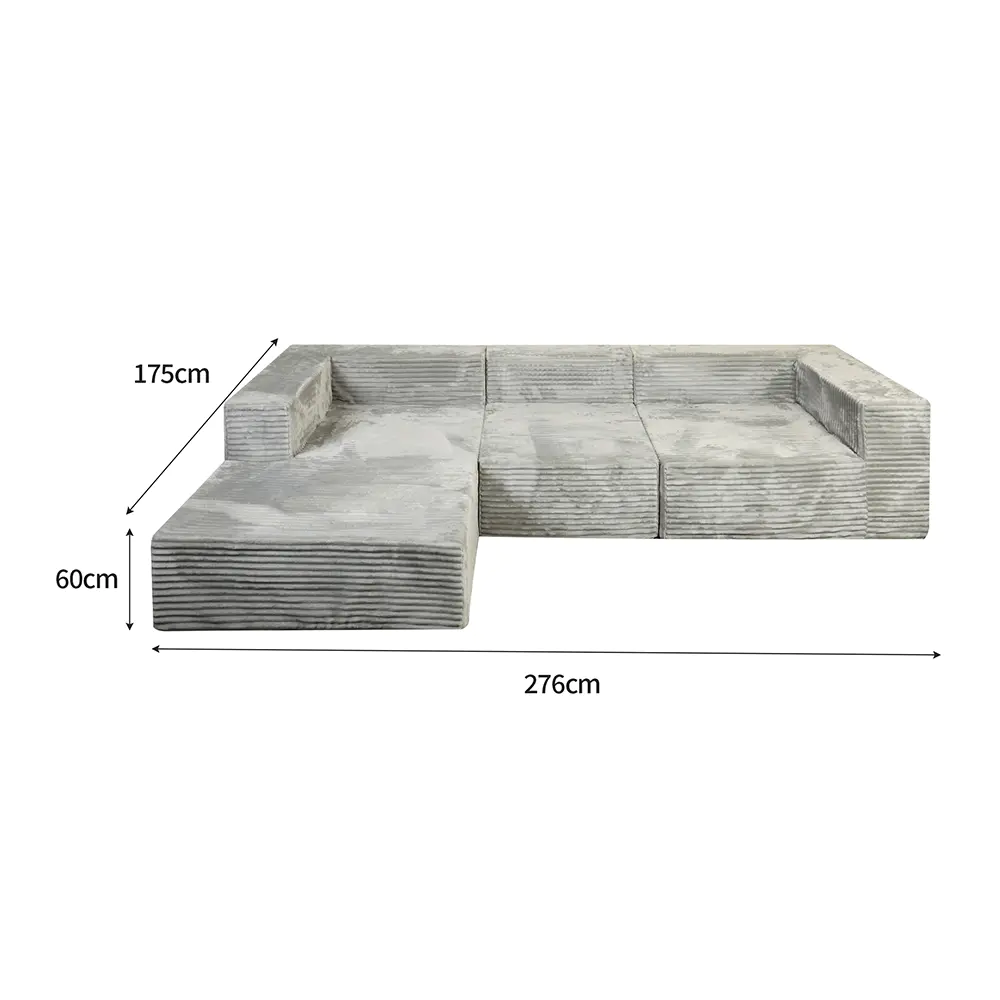 Graues Mehrsitzersofa