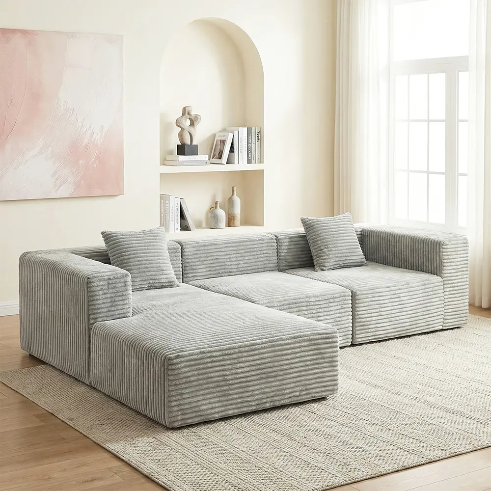 Graues Mehrsitzersofa