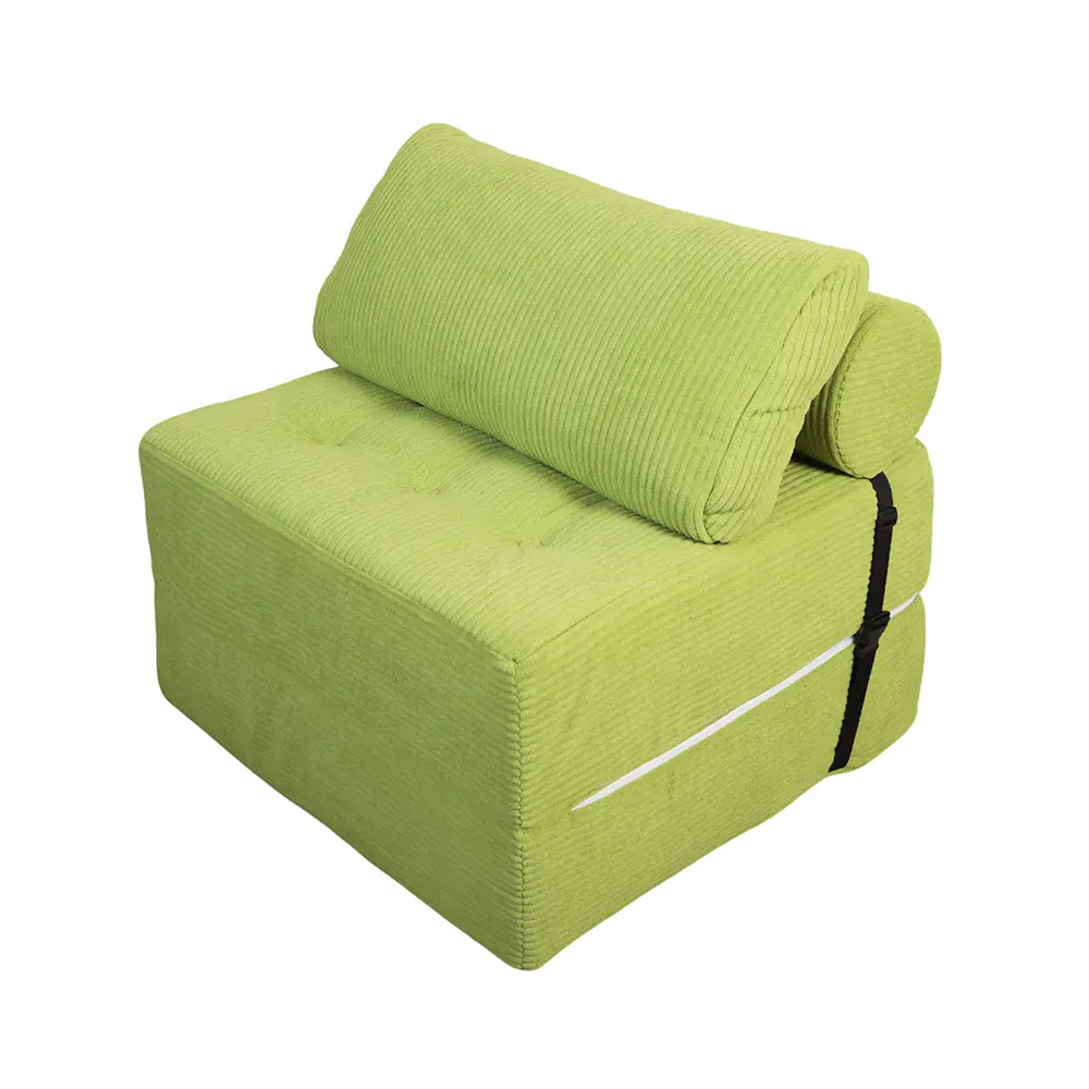 Grün gestreiftes Sofa mit Riemen