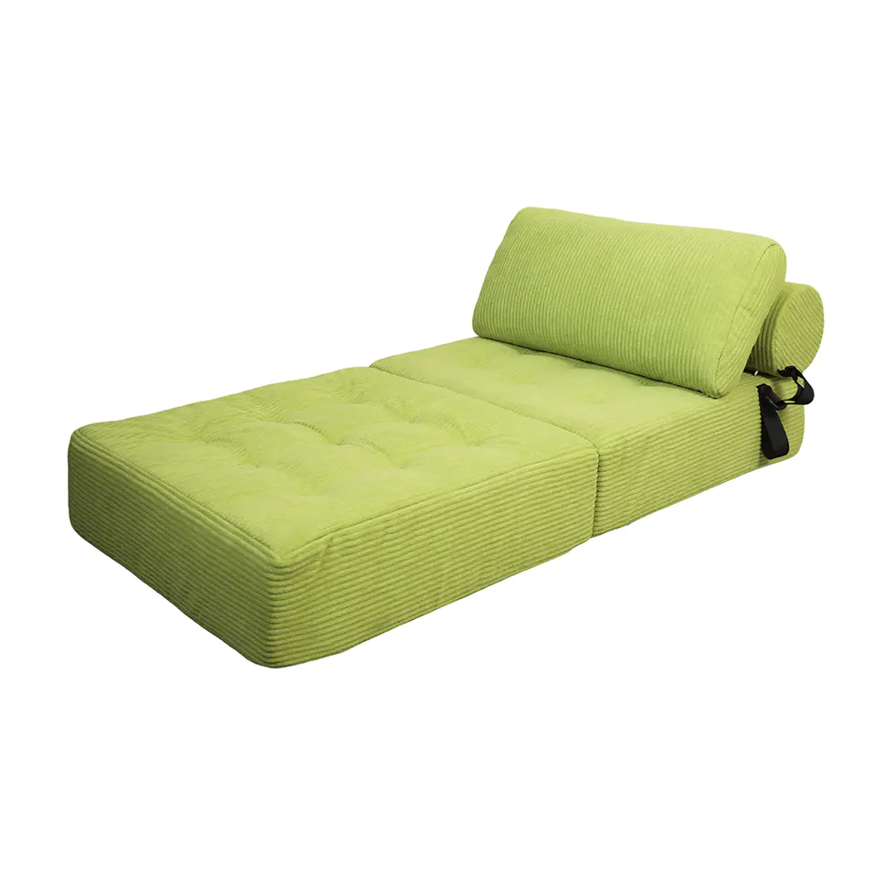 Grün gestreiftes Sofa mit Riemen